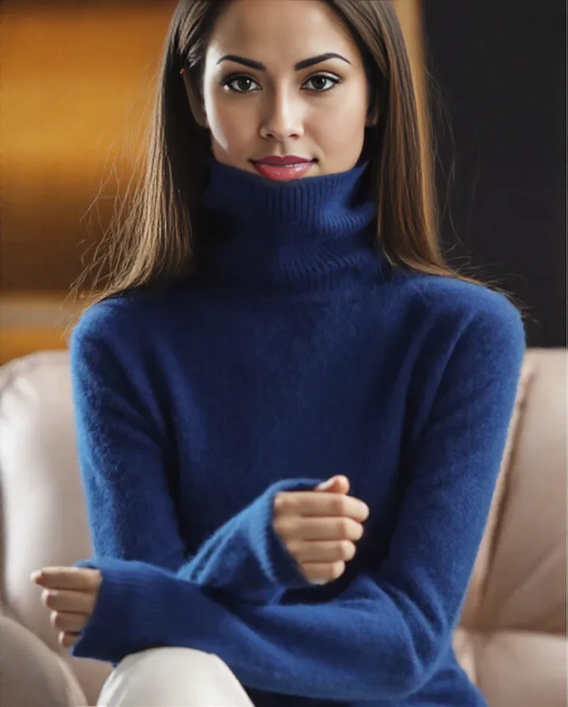 Lola | Women's High Neck Cashmere Sweater