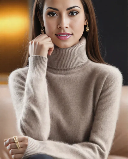 Lola | Women's High Neck Cashmere Sweater