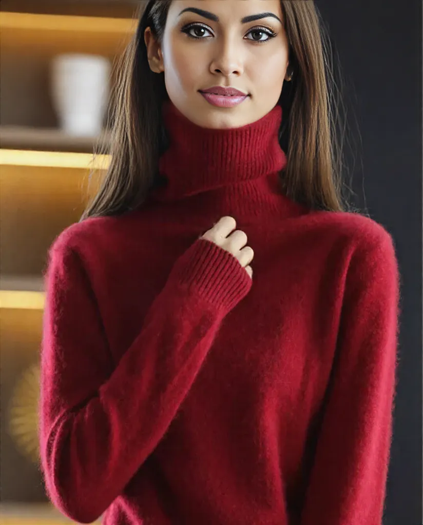 Lola | Women's High Neck Cashmere Sweater