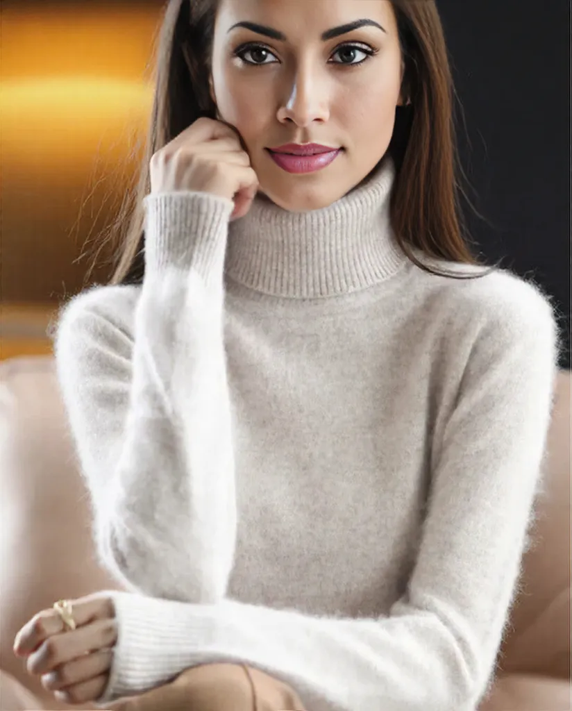 Lola | Women's High Neck Cashmere Sweater