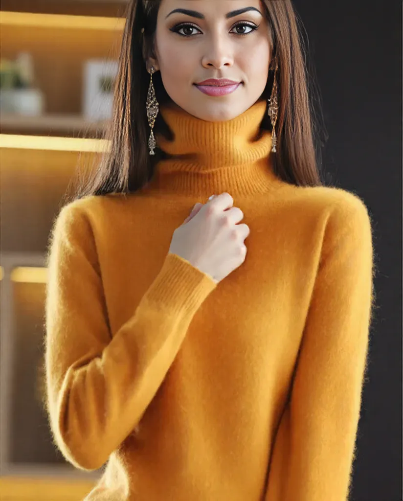 Lola | Women's High Neck Cashmere Sweater