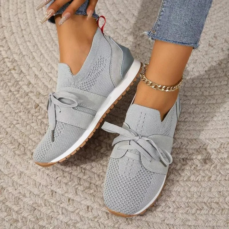 Ladies' Lace-Up Mesh Comfort Sneakers