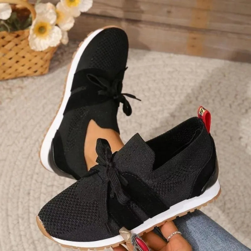 Ladies' Lace-Up Mesh Comfort Sneakers