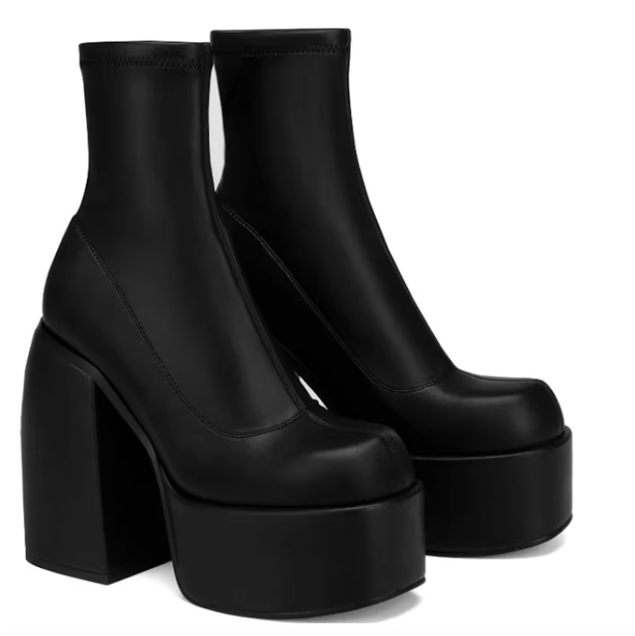 Chic and Cozy Women's PU Leather High-Heeled Boots