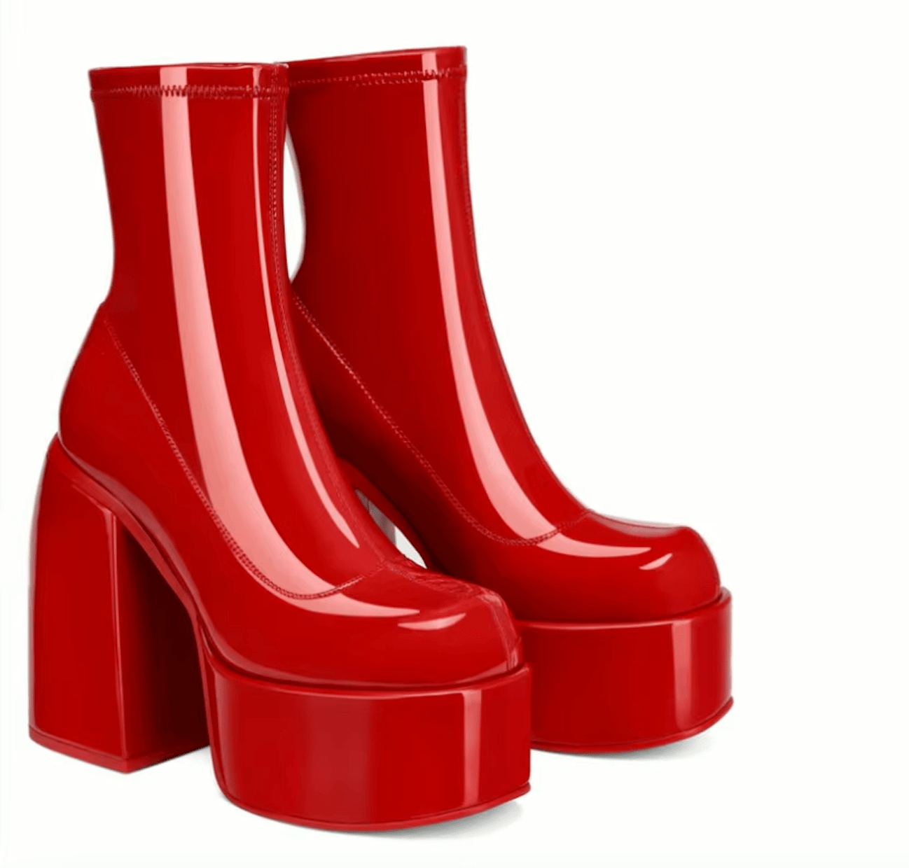 Chic and Cozy Women's PU Leather High-Heeled Boots