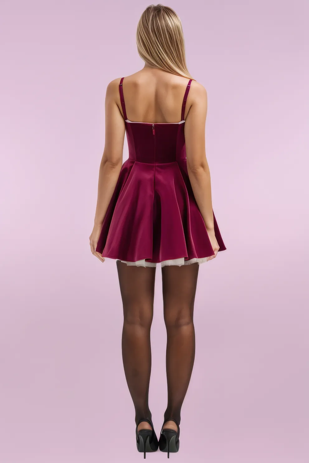 Burgundy Samantha Mini Dress