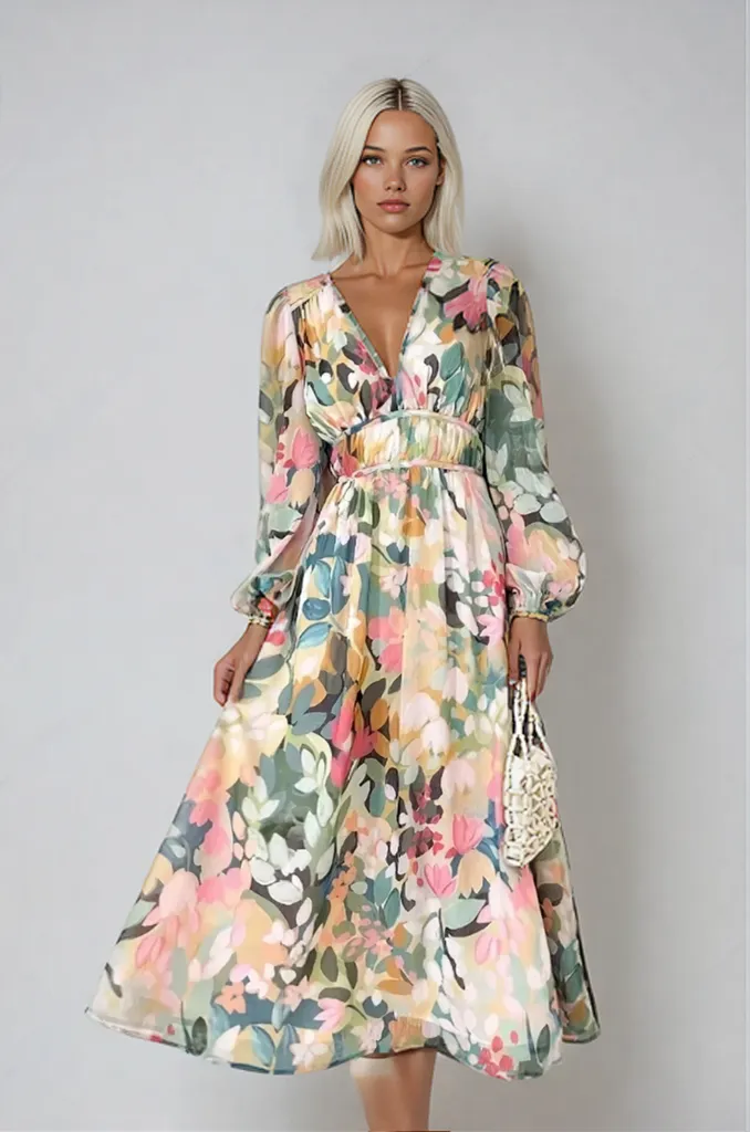 Luna | Timeless Floral Elegance Dress